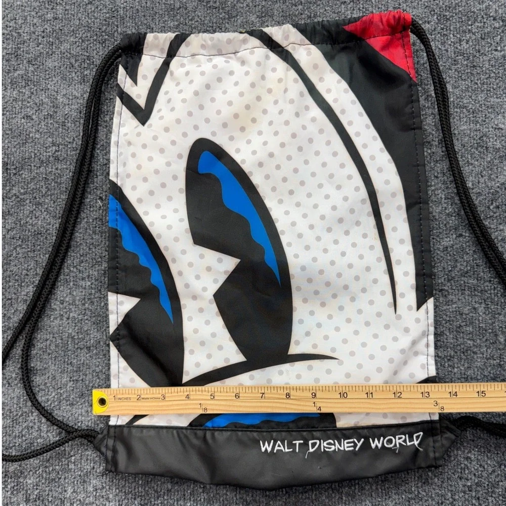 Disney Drawstring Backpack Unisex OS Multicolor Donald Daisy Duck Park Bag Sack